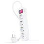 Nanocable Regleta de 4 Tomas con Interruptor y Cable de 1,4 m, Blanca